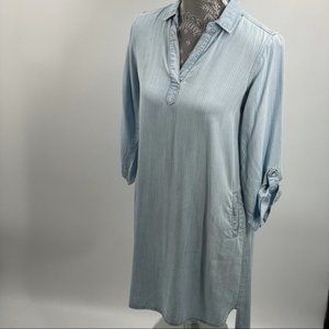 Anthropologie | women Chambray Shirt Mini Dress, S
